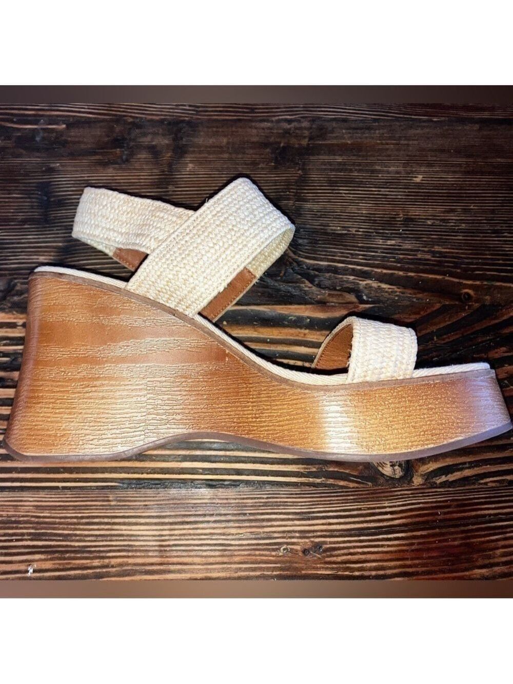 NEW Lucky Brand Delukah Womens Ankle Strap Slingback Wedges W10 NWOT - Picture 8 of 8